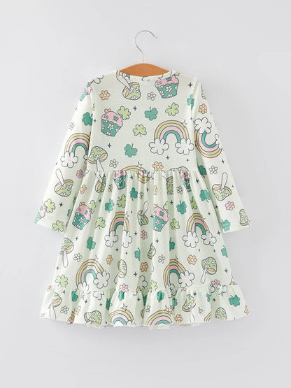 St. Patrick's Day Printed Dress