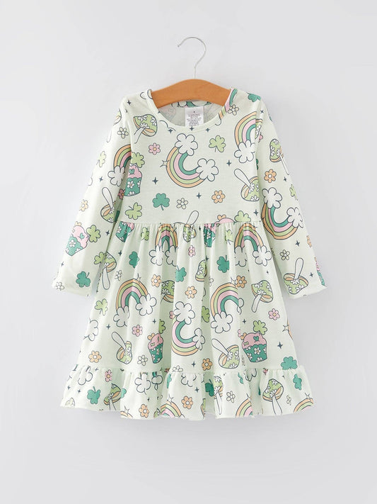 St. Patrick's Day Printed Dress